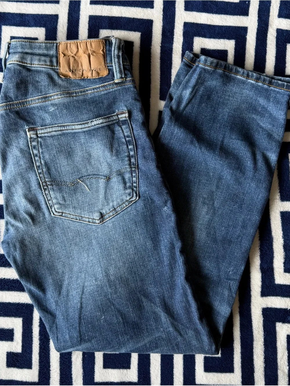 American Eagle Outfitters Medium Blue Straight Leg Jeans